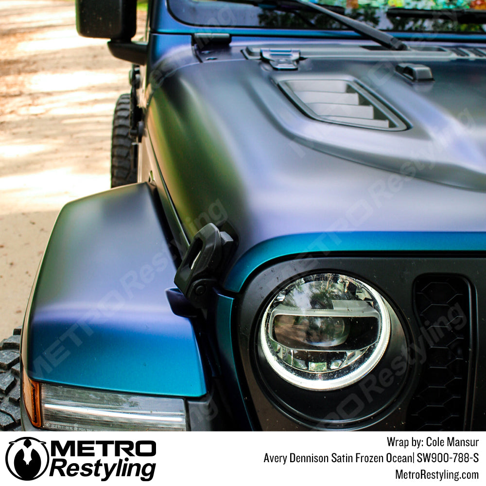 Satin Frozen Ocean Jeep Gladiator Vinyl Wrap