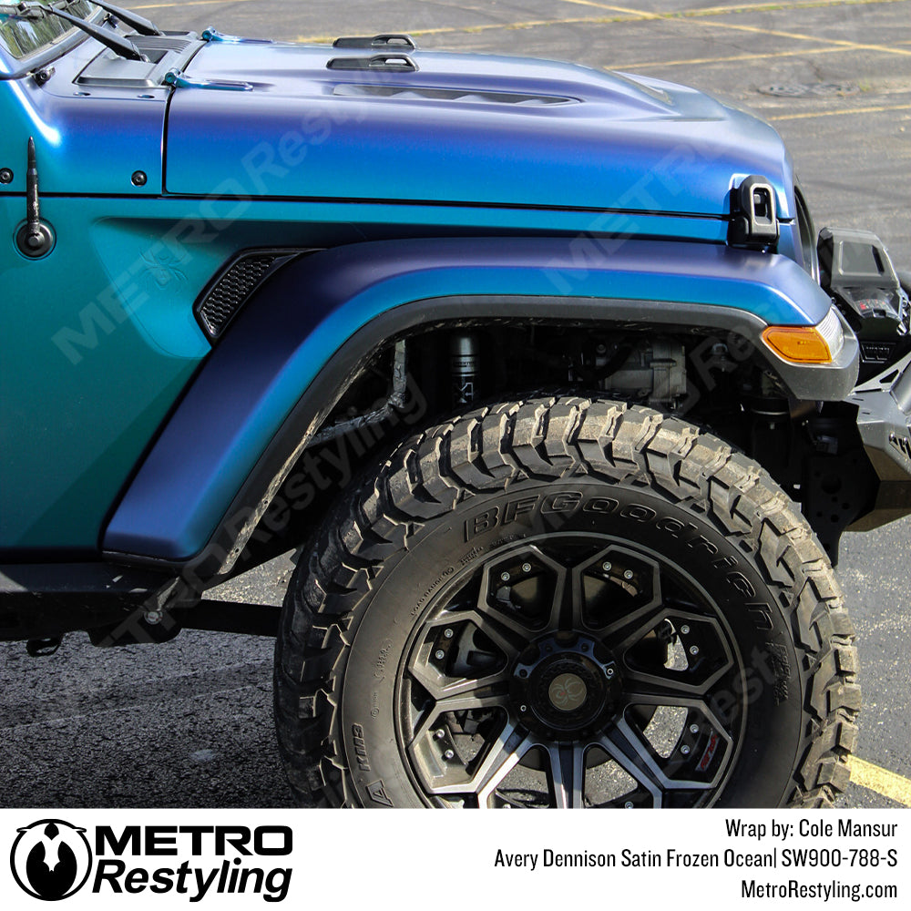 Satin Frozen Ocean Jeep Gladiator Vinyl Wrap