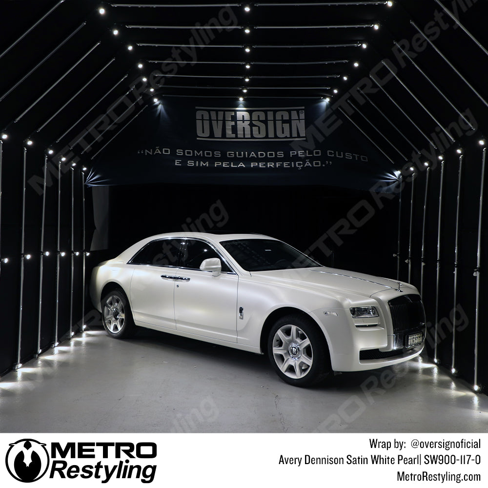 Avery Satin White Pearl Rolls Royce Wrap