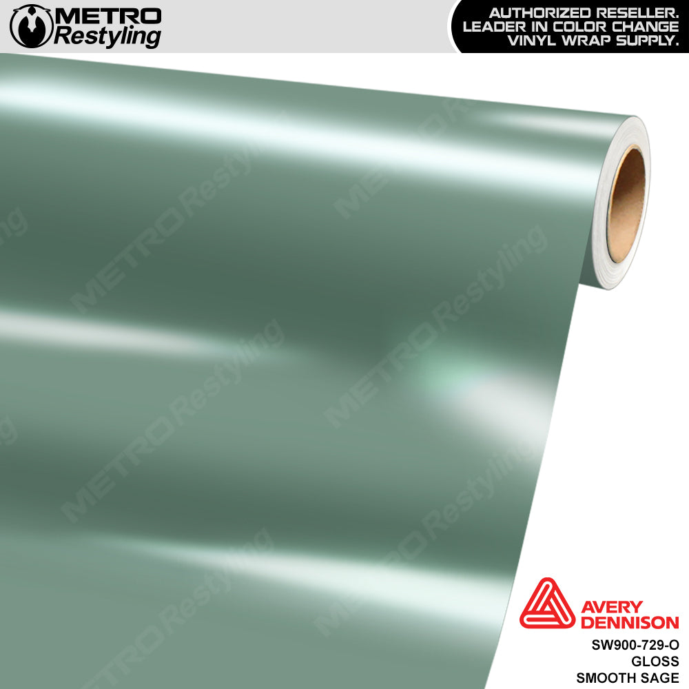 Avery Dennison SW900 Gloss Smooth Sage Vinyl Wrap | SW900-729-O