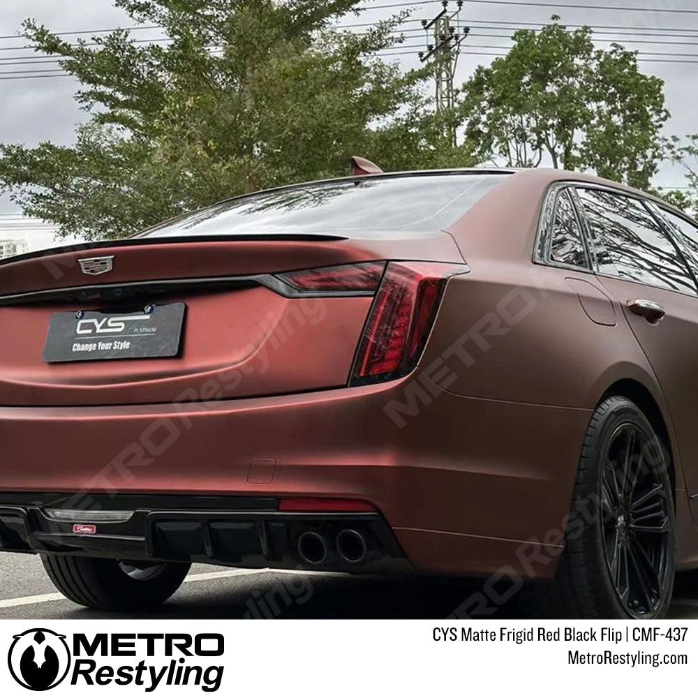 red black car wrap
