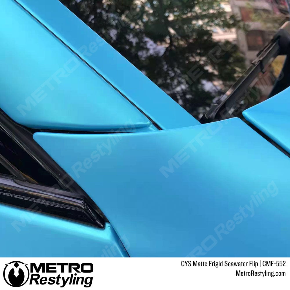 matte blue car wrap