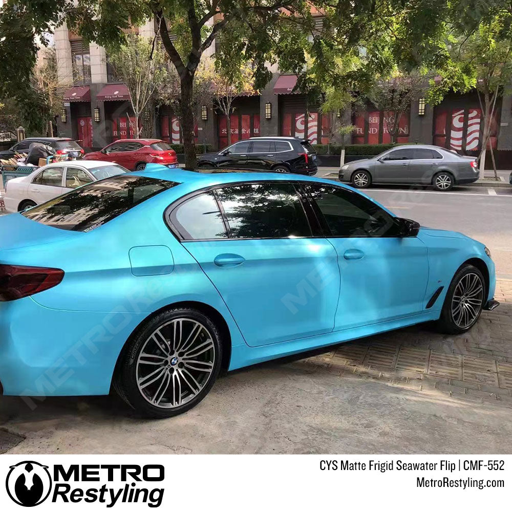 blue car wrap