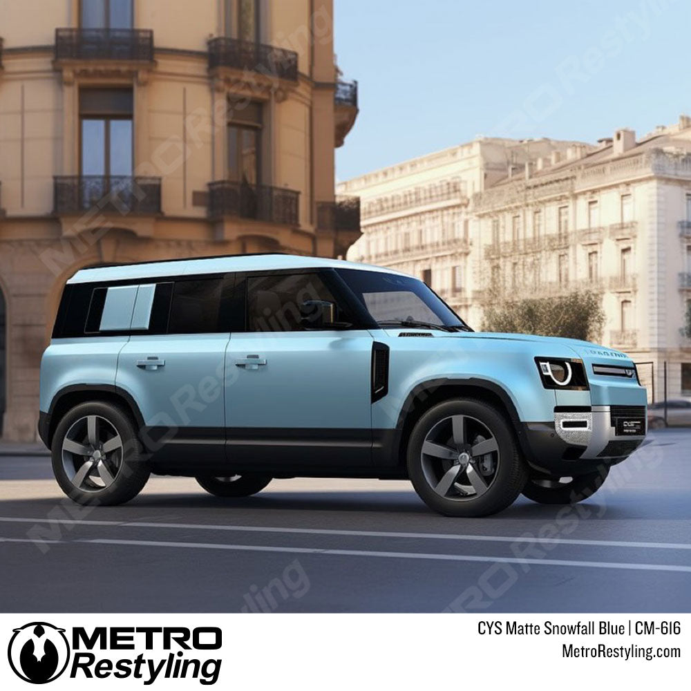 matte snowfall car wrap