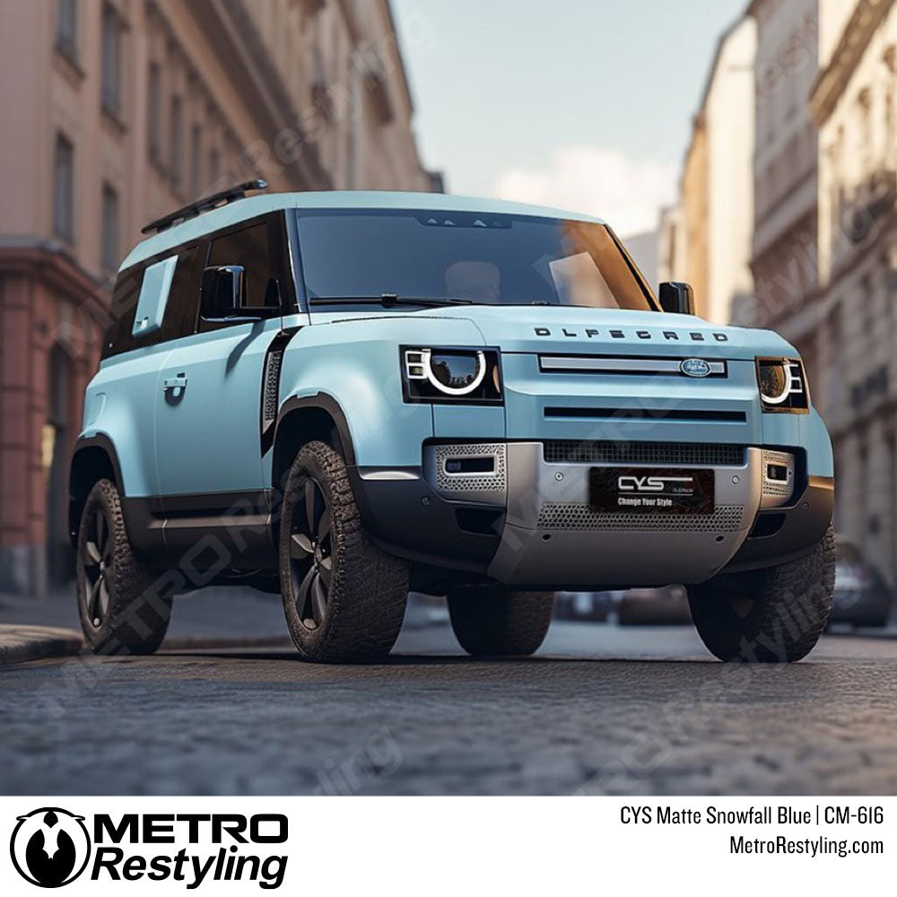 light blue vinyl wrap