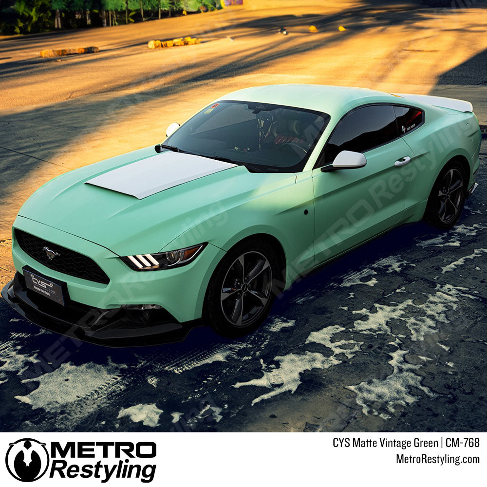 green mustang wrap