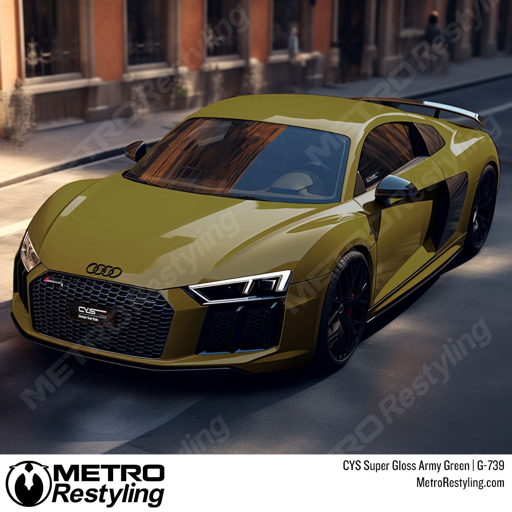 super gloss army green vinyl