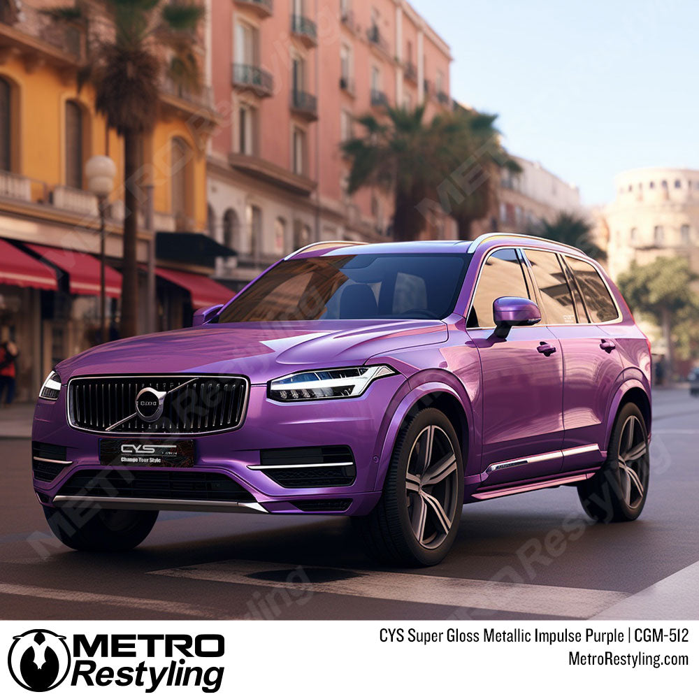 glossy purple vinyl car wrap