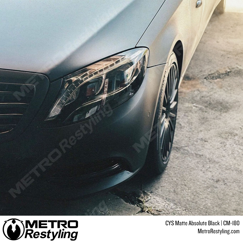 Mercedes Black Vinyl Wrap