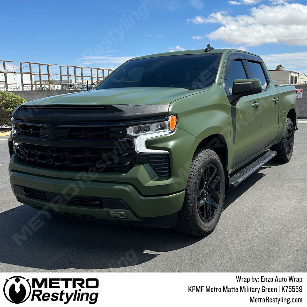 Silverado Green Vinyl Wrap