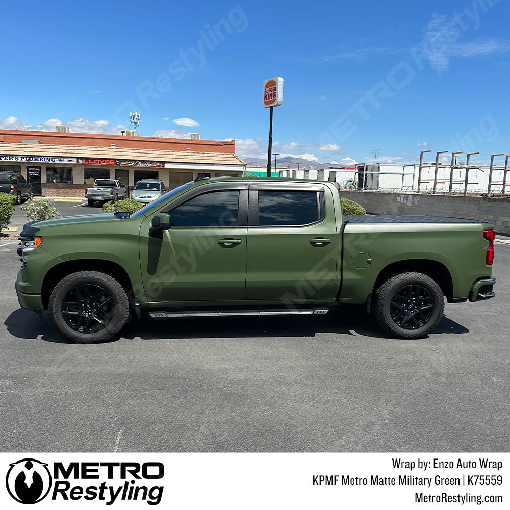 Chevy Silverado Green Wrap