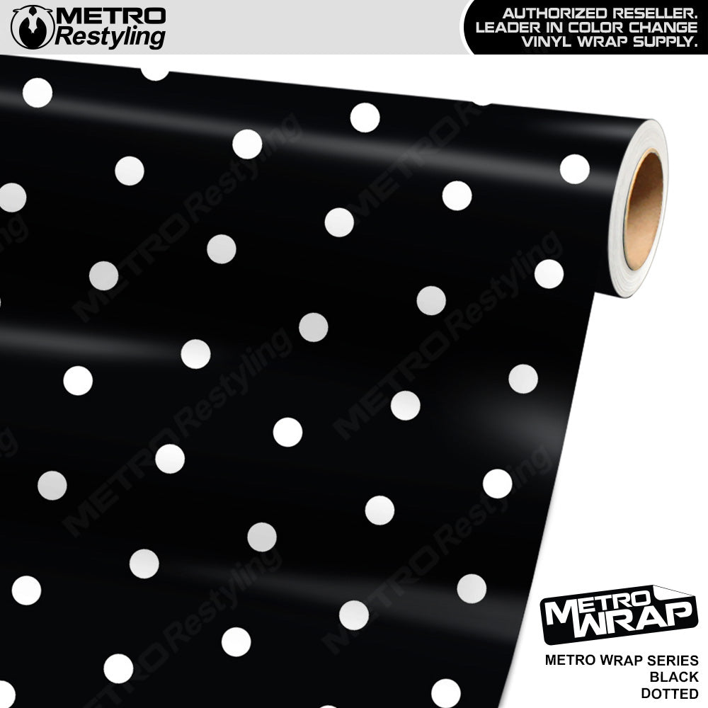 Metro Wrap Dotted Black Vinyl Film