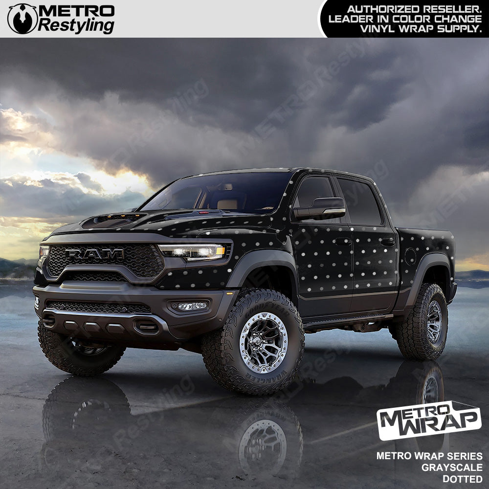 Metro Wrap Dotted Grayscale Truck Wrap