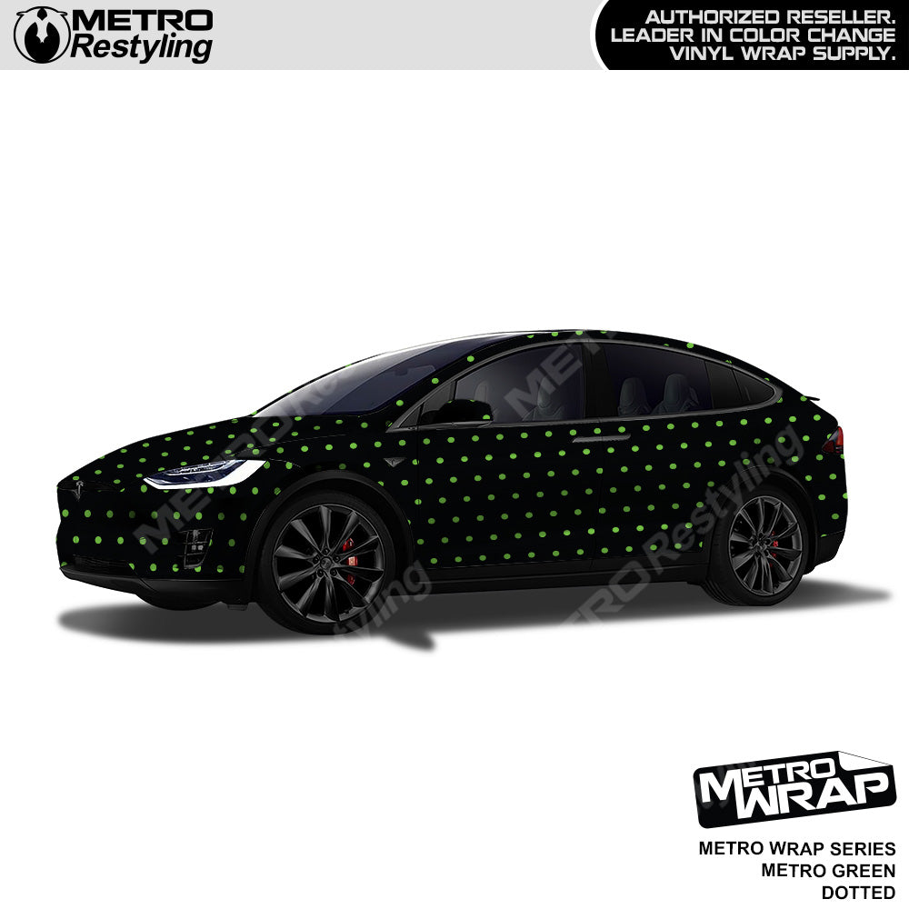 Metro Wrap Dotted Metro Green Car Wrap