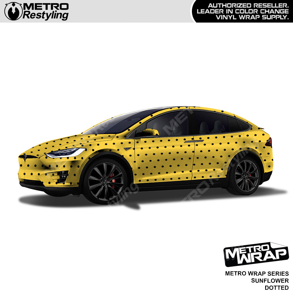 Metro Wrap Dotted Sunflower Car Wrap