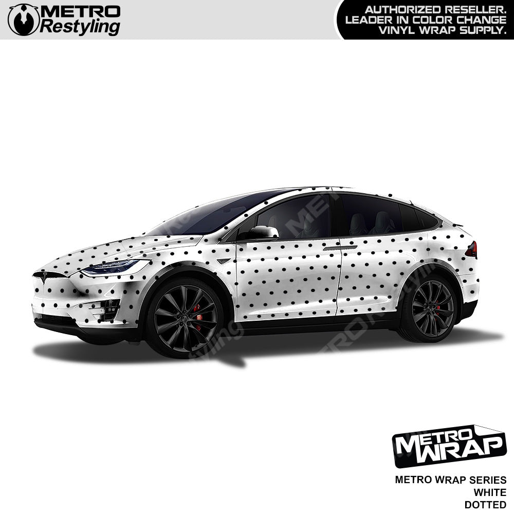 Metro Wrap Dotted White Car Wrap