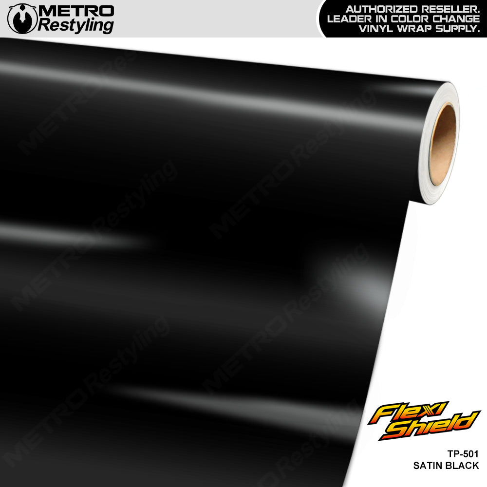FlexiShield Satin Black Cosmetic Paint Protection Film Wrap | TP-501