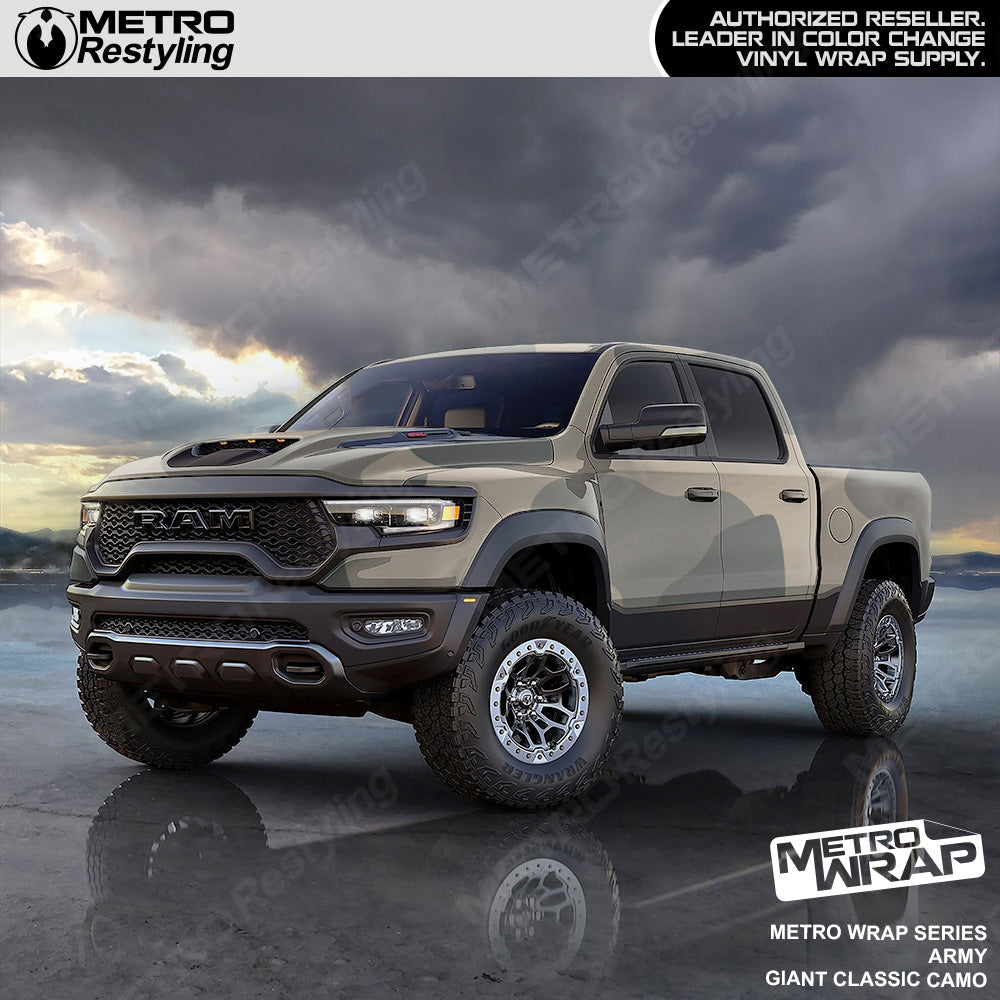 Metro Wrap Giant Classic Army Camouflage Vinyl Film