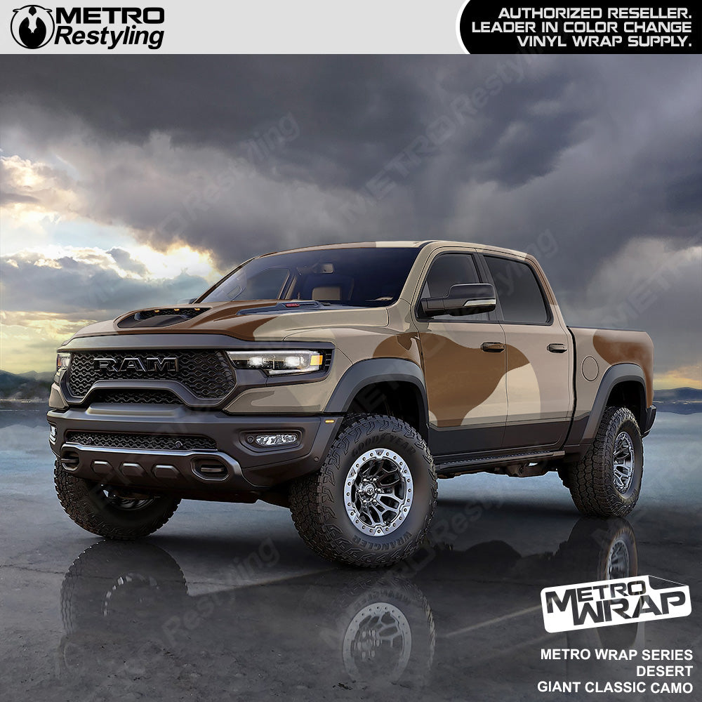 Metro Wrap Giant Classic Desert Camouflage Vinyl Film