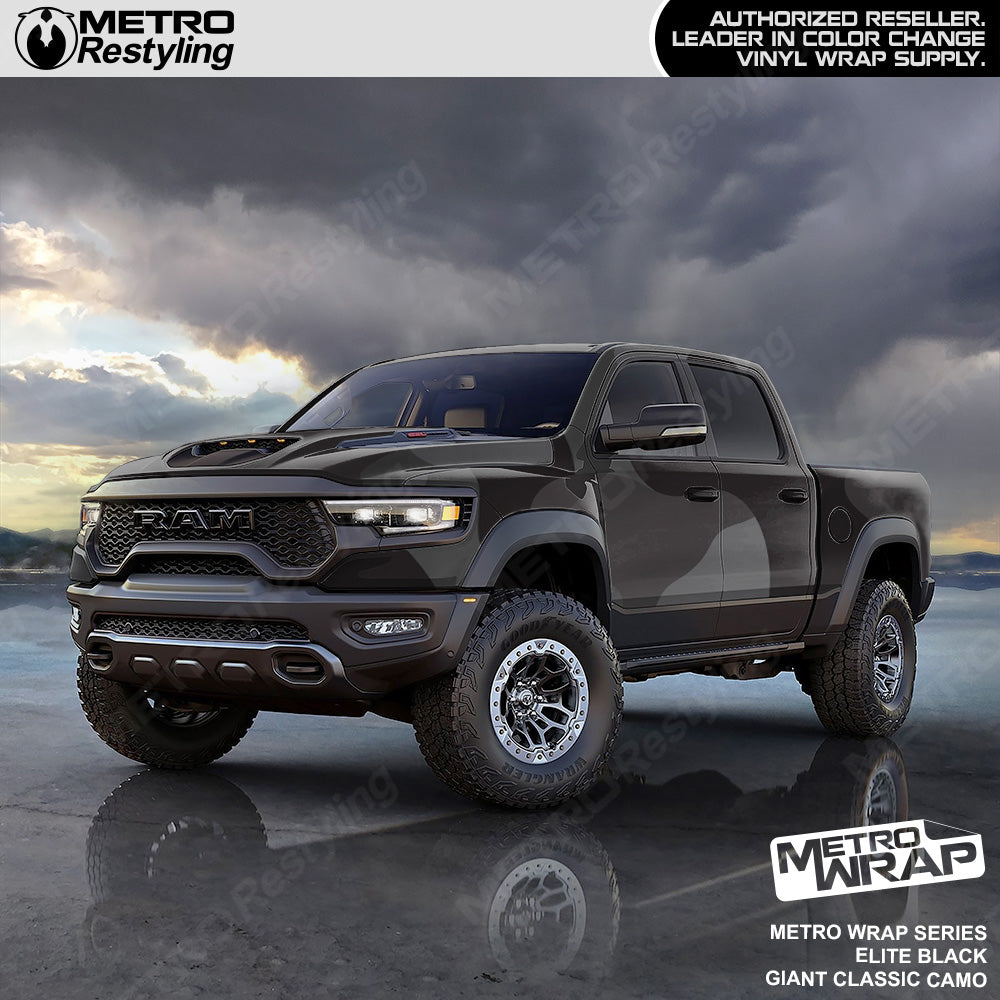 Metro Wrap Giant Classic Elite Black Camouflage Vinyl Film