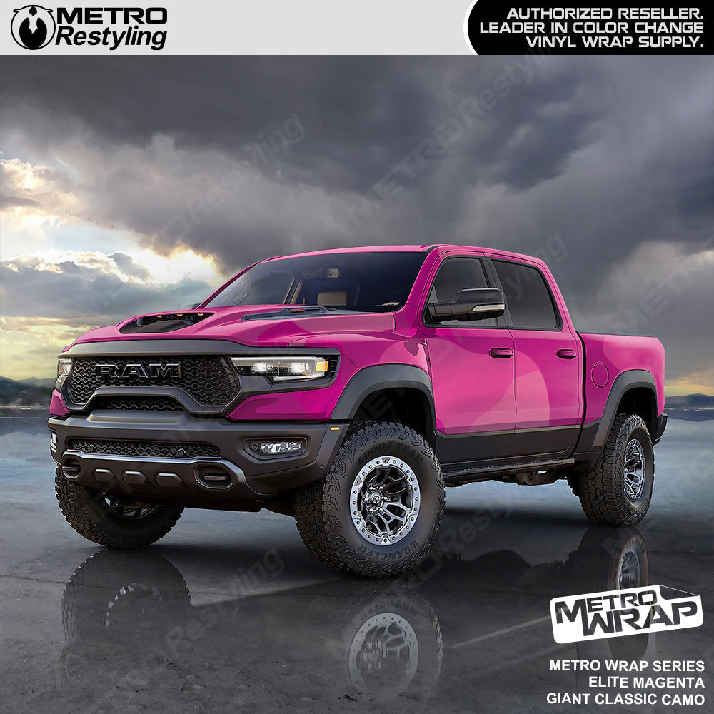 Metro Wrap Giant Classic Elite Magenta Camouflage Vinyl Film