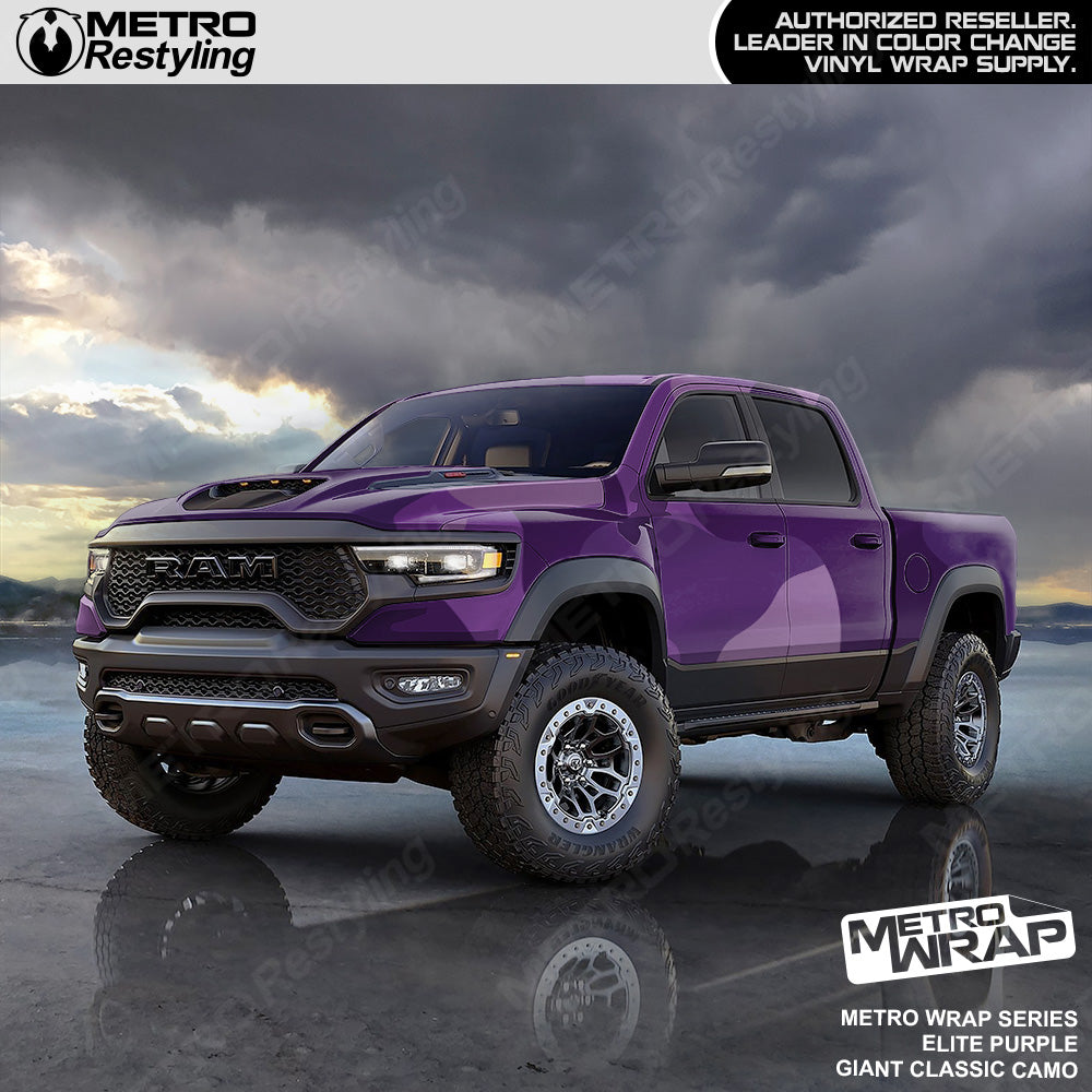 Metro Wrap Giant Classic Elite Purple Camouflage Vinyl Film