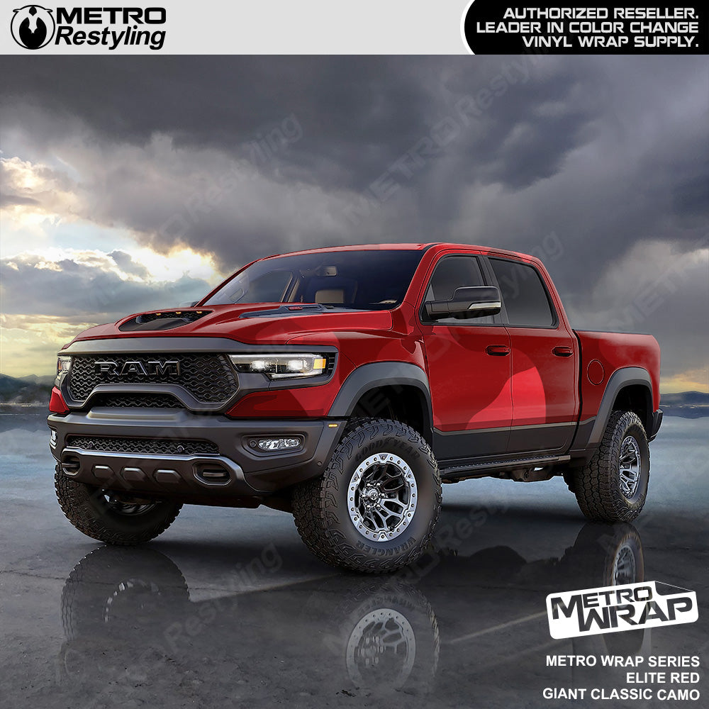 Metro Wrap Giant Classic Elite Red Camouflage Vinyl Film