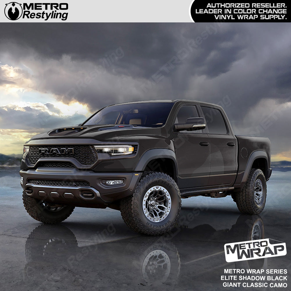 Metro Wrap Giant Classic Elite Shadow Black Camouflage Vinyl Film