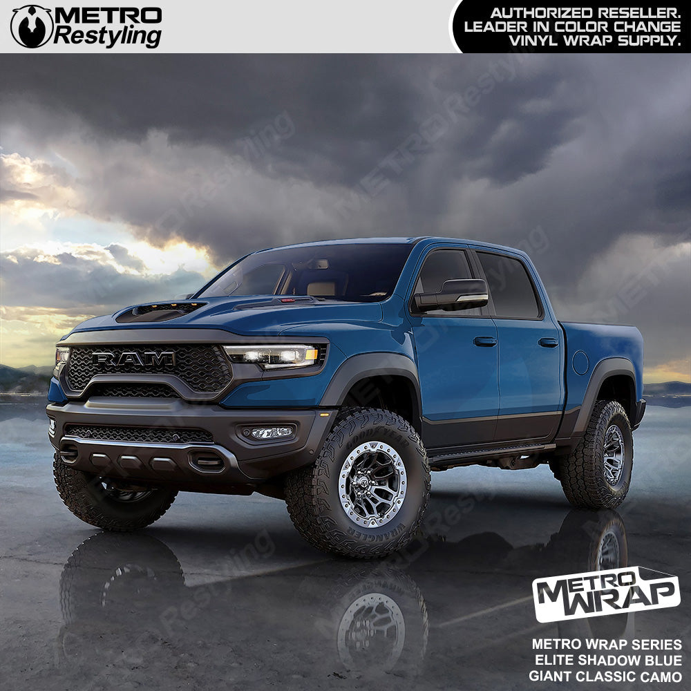 Metro Wrap Giant Classic Elite Shadow Blue Camouflage Vinyl Film