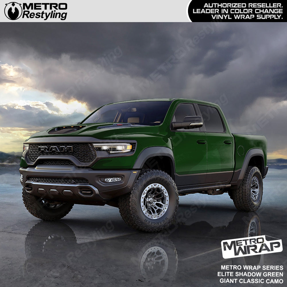 Metro Wrap Giant Classic Elite Shadow Green Camouflage Vinyl Film