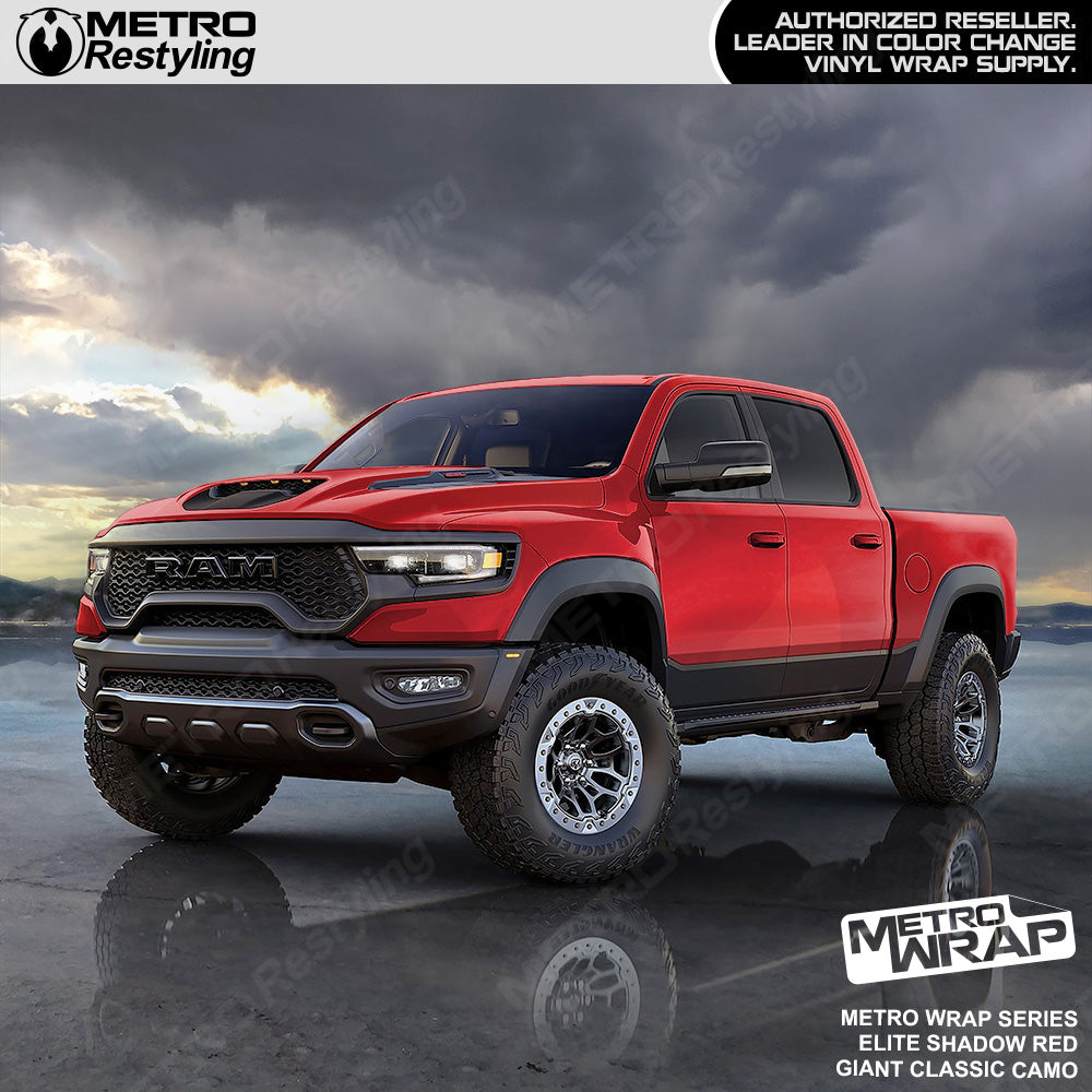 Metro Wrap Giant Classic Elite Shadow Red Camouflage Vinyl Film