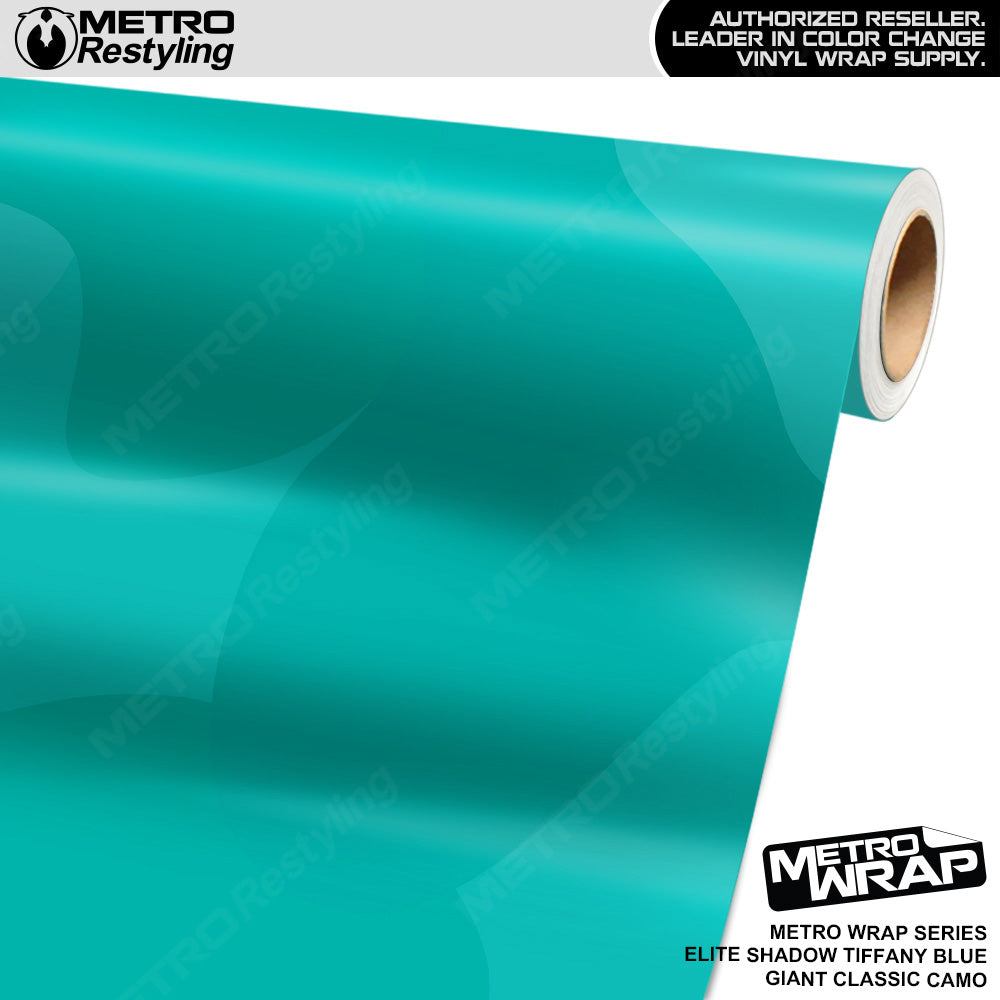 Metro Wrap Giant Classic Elite Shadow Tiffany Blue Camouflage Vinyl Film