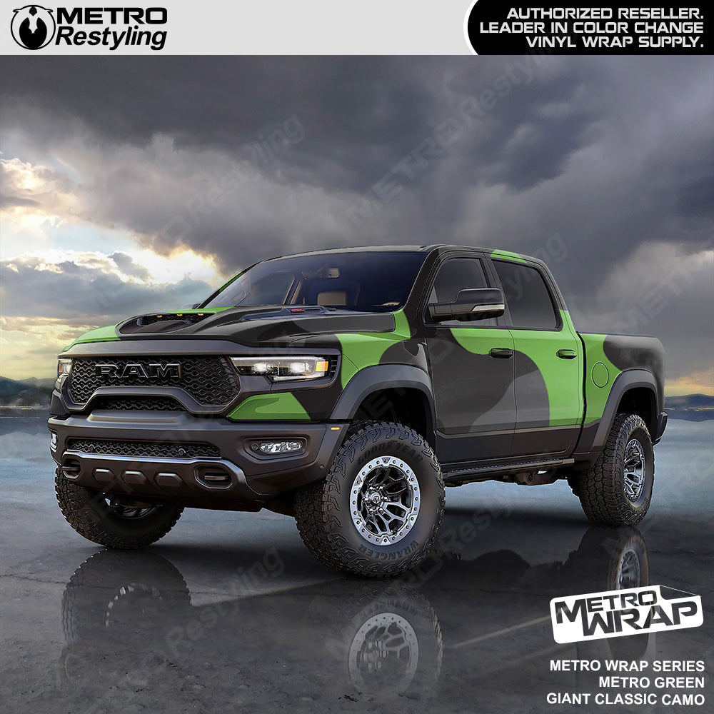 Metro Wrap Giant Classic Metro Green Camouflage Vinyl Film