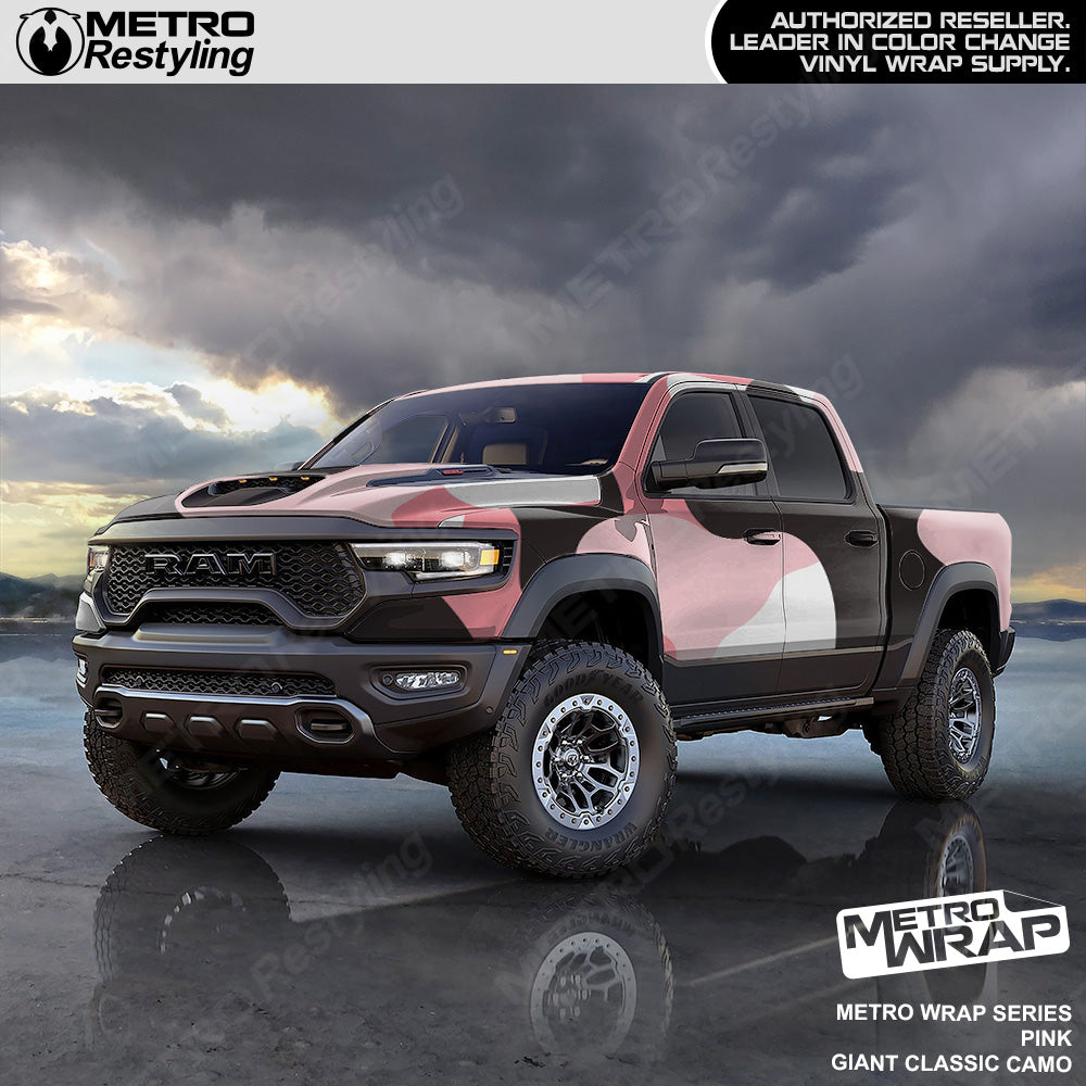 Metro Wrap Giant Classic Pink Camouflage Vinyl FilmMetro Wrap Giant Classic Pink Camouflage Vinyl Film