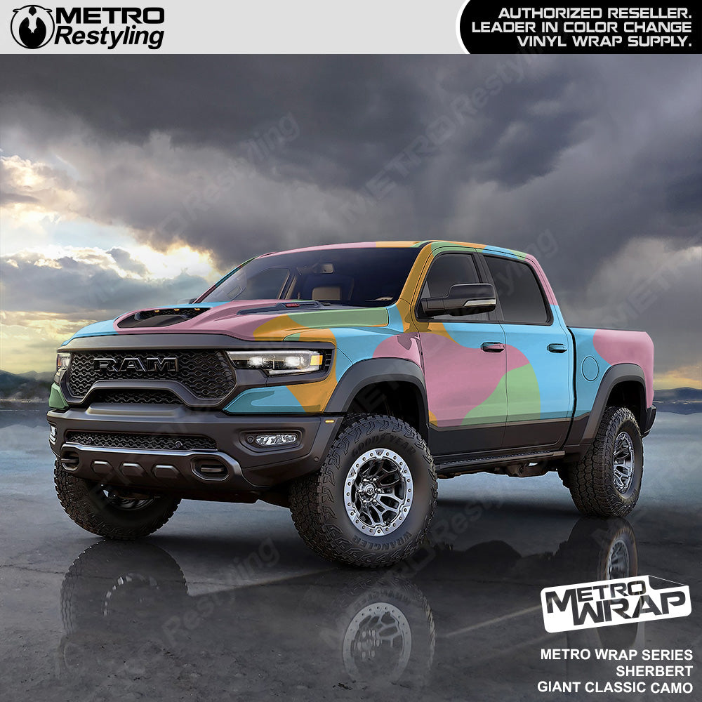 Metro Wrap Giant Classic Sherbert Camouflage Vinyl Film
