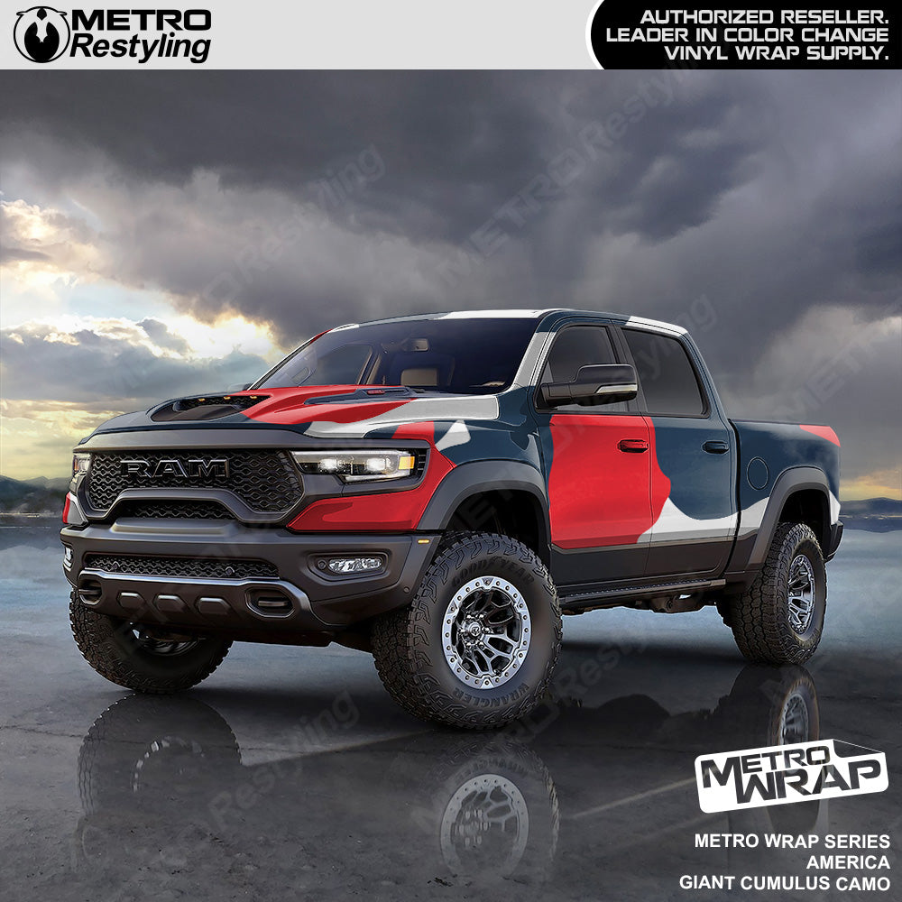 Metro Wrap Giant Cumulus America Camouflage Vinyl Film