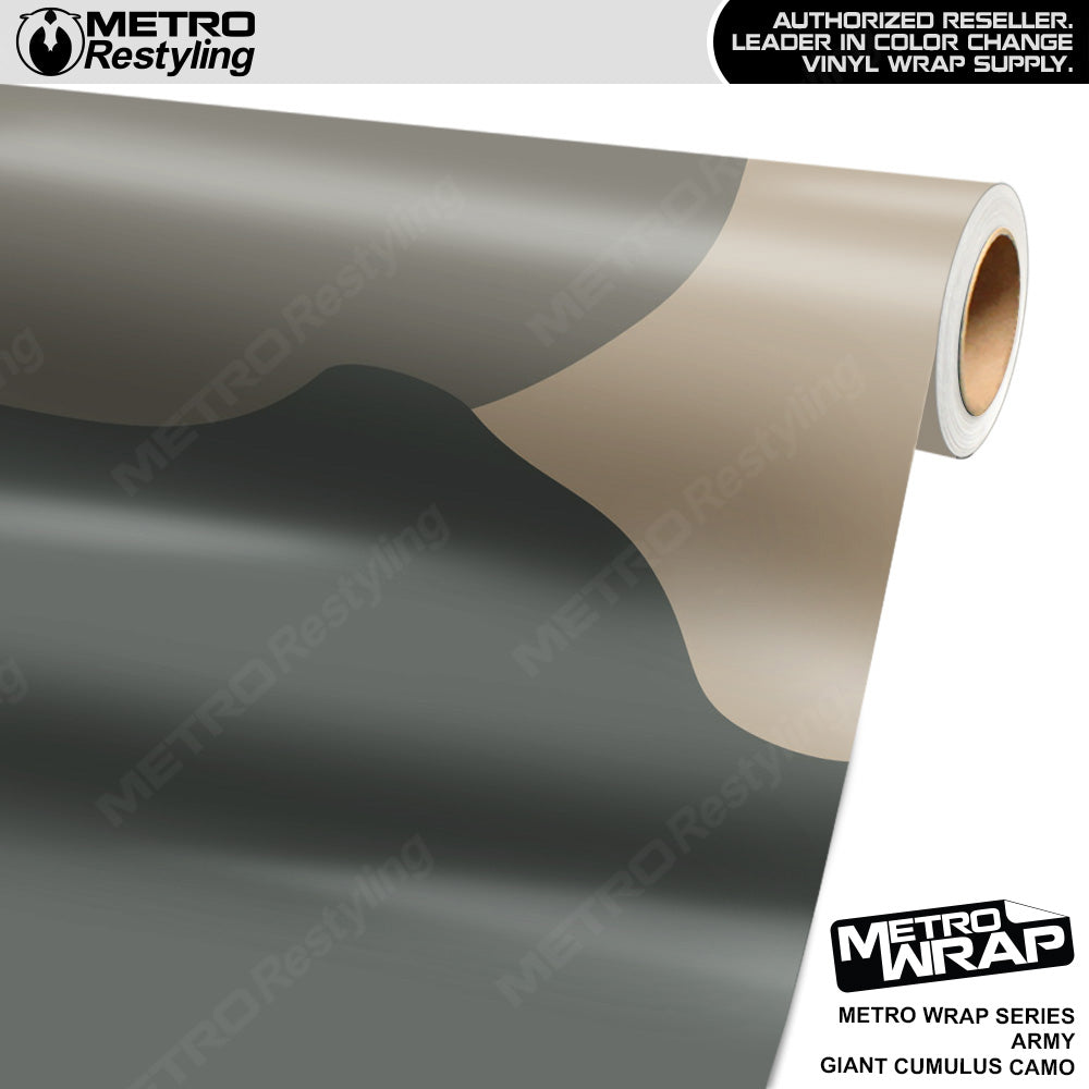 Metro Wrap Giant Cumulus Army Camouflage Vinyl Film