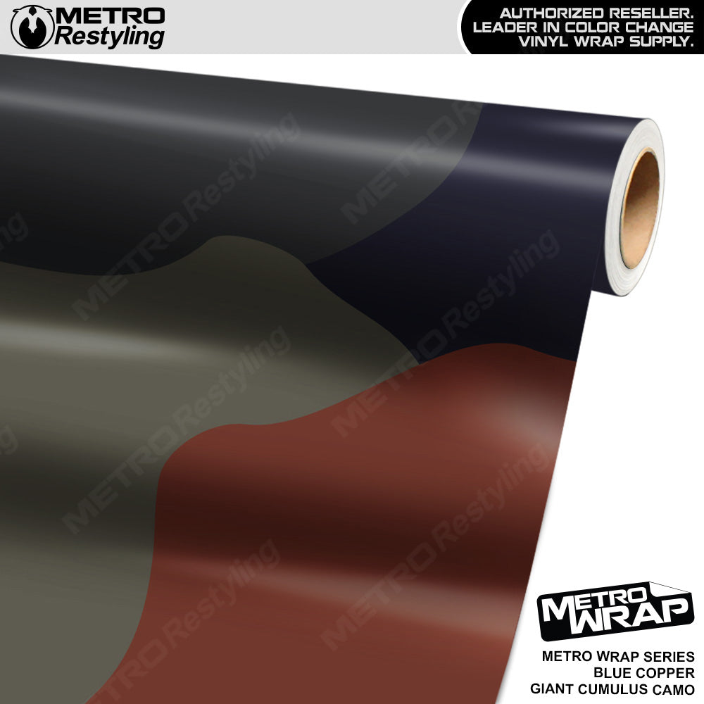 Metro Wrap Giant Cumulus Blue Copper Camouflage Vinyl Film