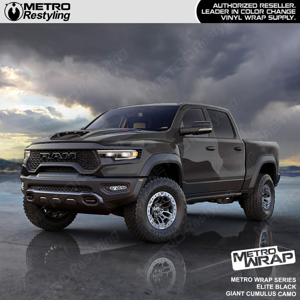 Metro Wrap Giant Cumulus Elite Black Camouflage Vinyl Film