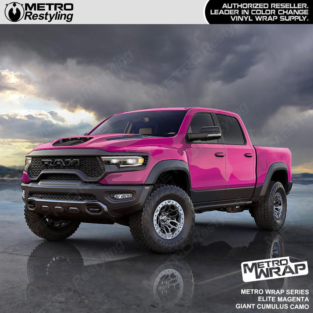 Metro Wrap Giant Cumulus Elite Magenta Camouflage Vinyl Film