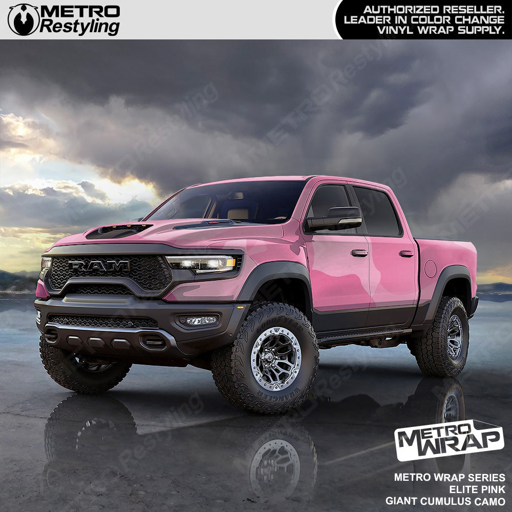 Metro Wrap Giant Cumulus Elite Pink Camouflage Vinyl Film