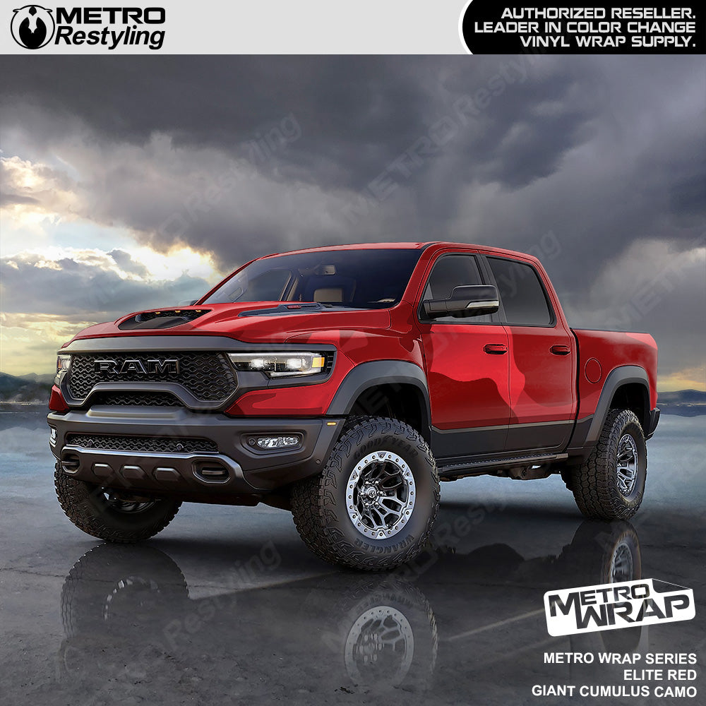 Metro Wrap Giant Cumulus Elite Red Camouflage Vinyl Film