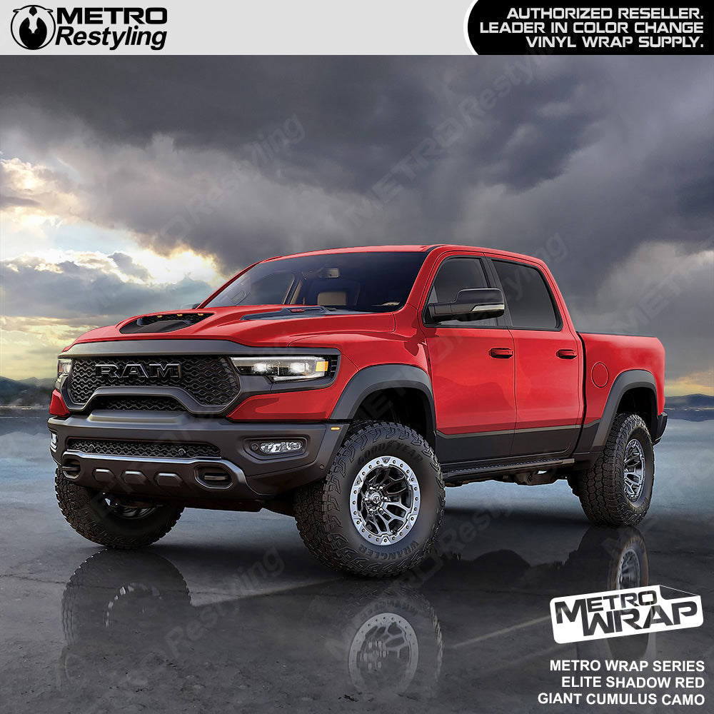 Metro Wrap Giant Cumulus Elite Shadow Red Camouflage Vinyl Film
