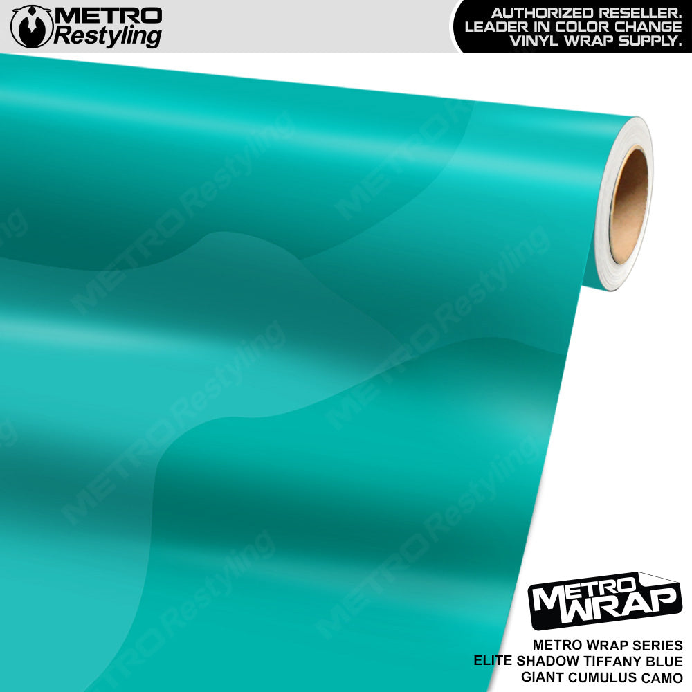 Metro Wrap Giant Cumulus Elite Shadow Tiffany Blue Camouflage Vinyl Film