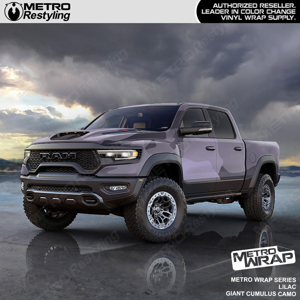 Metro Wrap Giant Cumulus Lilac Camouflage Vinyl Film