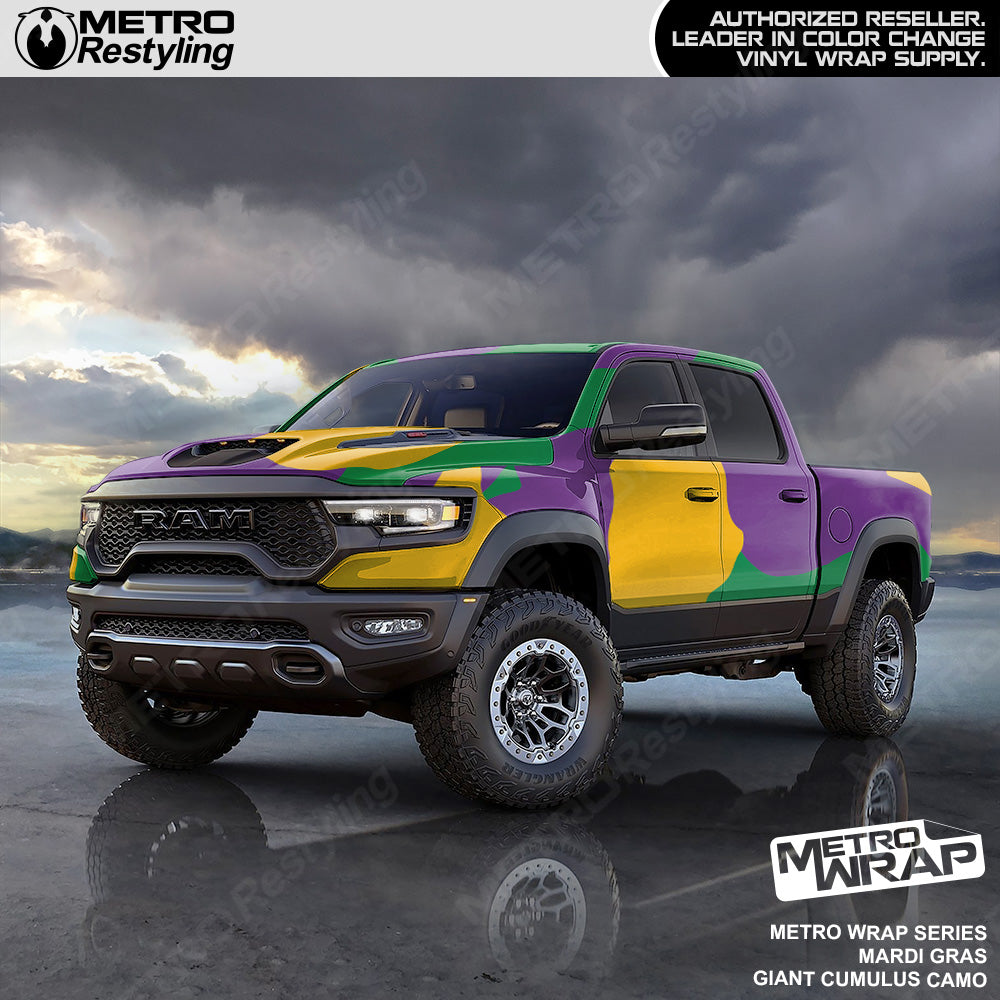Metro Wrap Giant Cumulus Mardi Gras Camouflage Vinyl Film