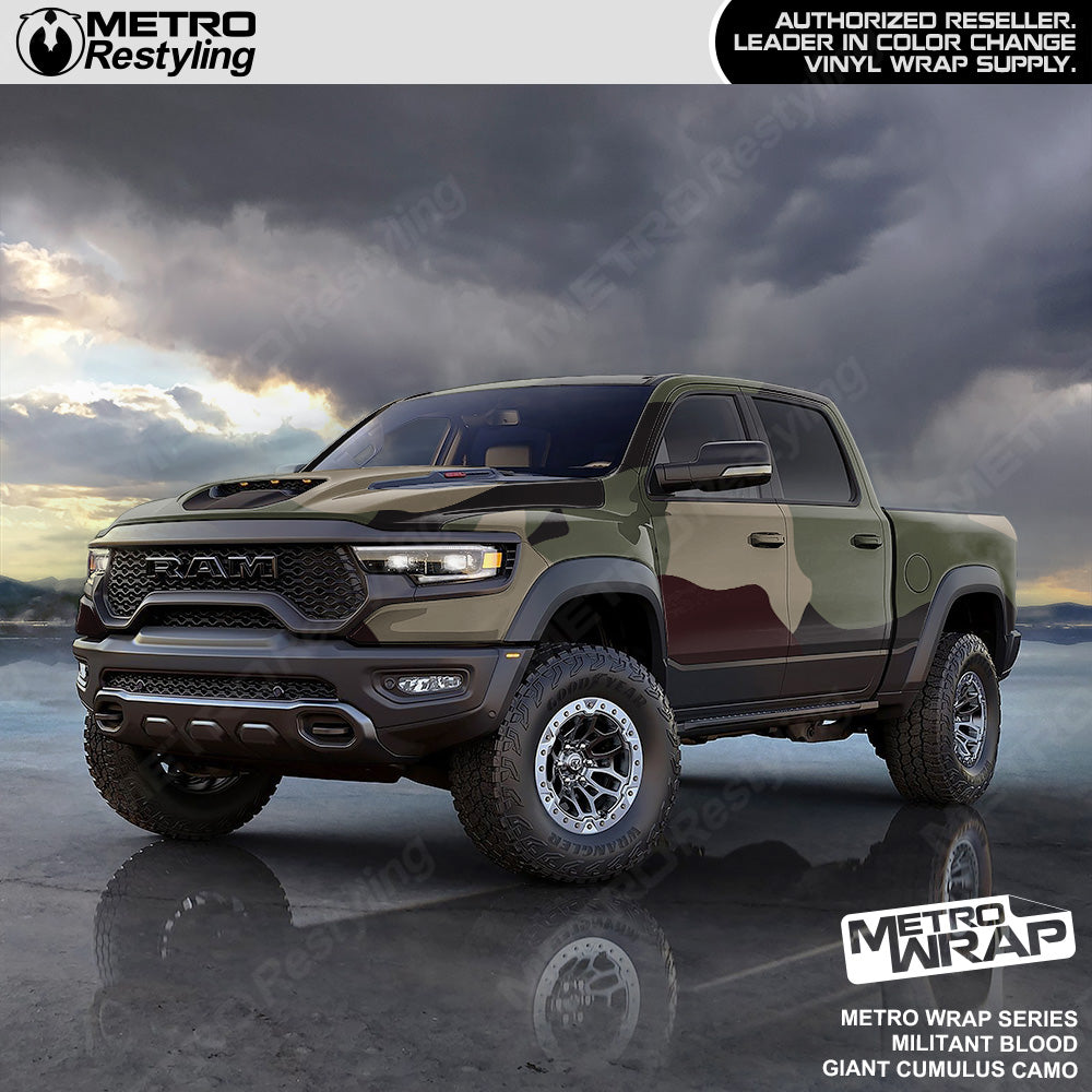 Metro Wrap Giant Cumulus Militant Blood Camouflage Vinyl Film