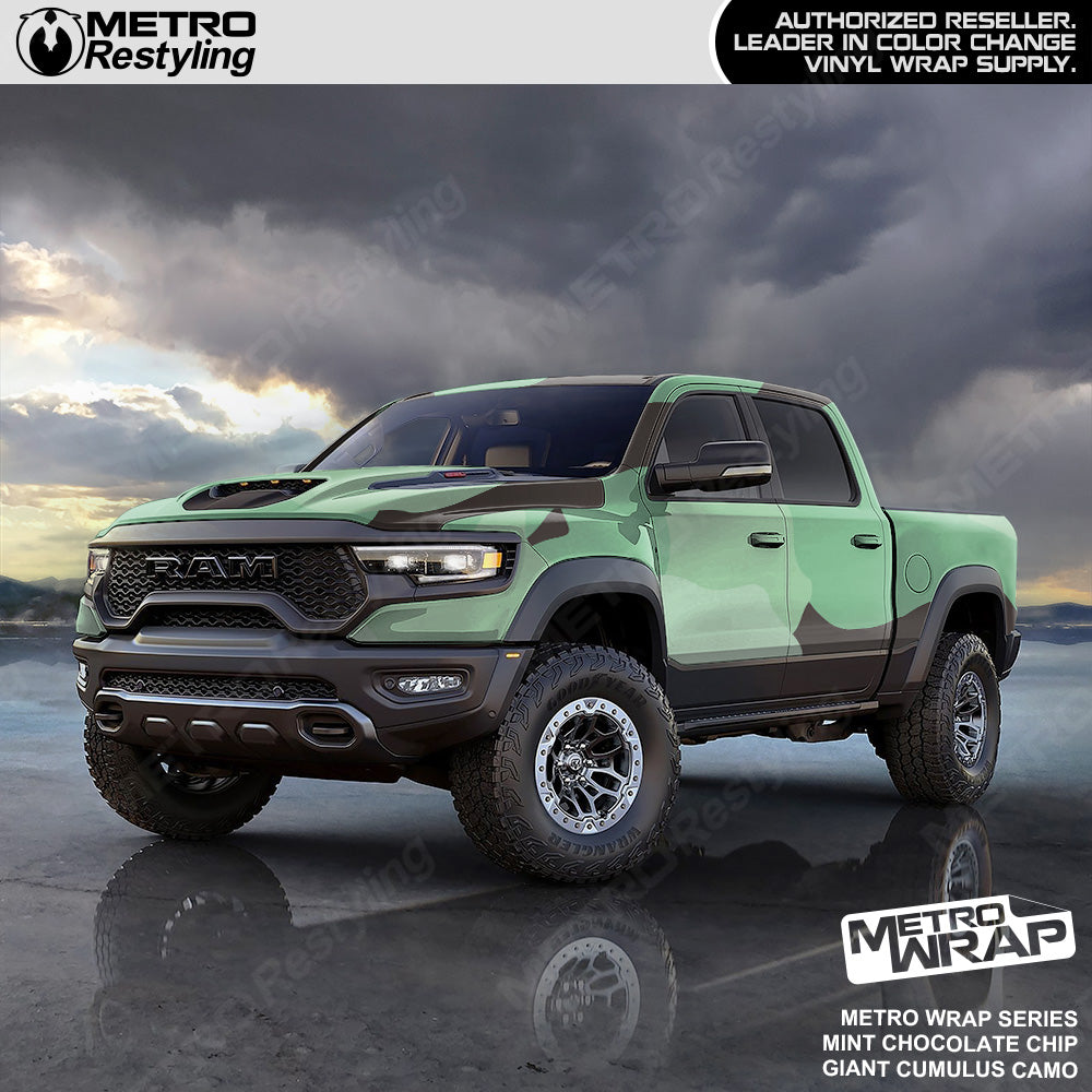 Metro Wrap Giant Cumulus Mint Chocolate Chip Camouflage Vinyl Film