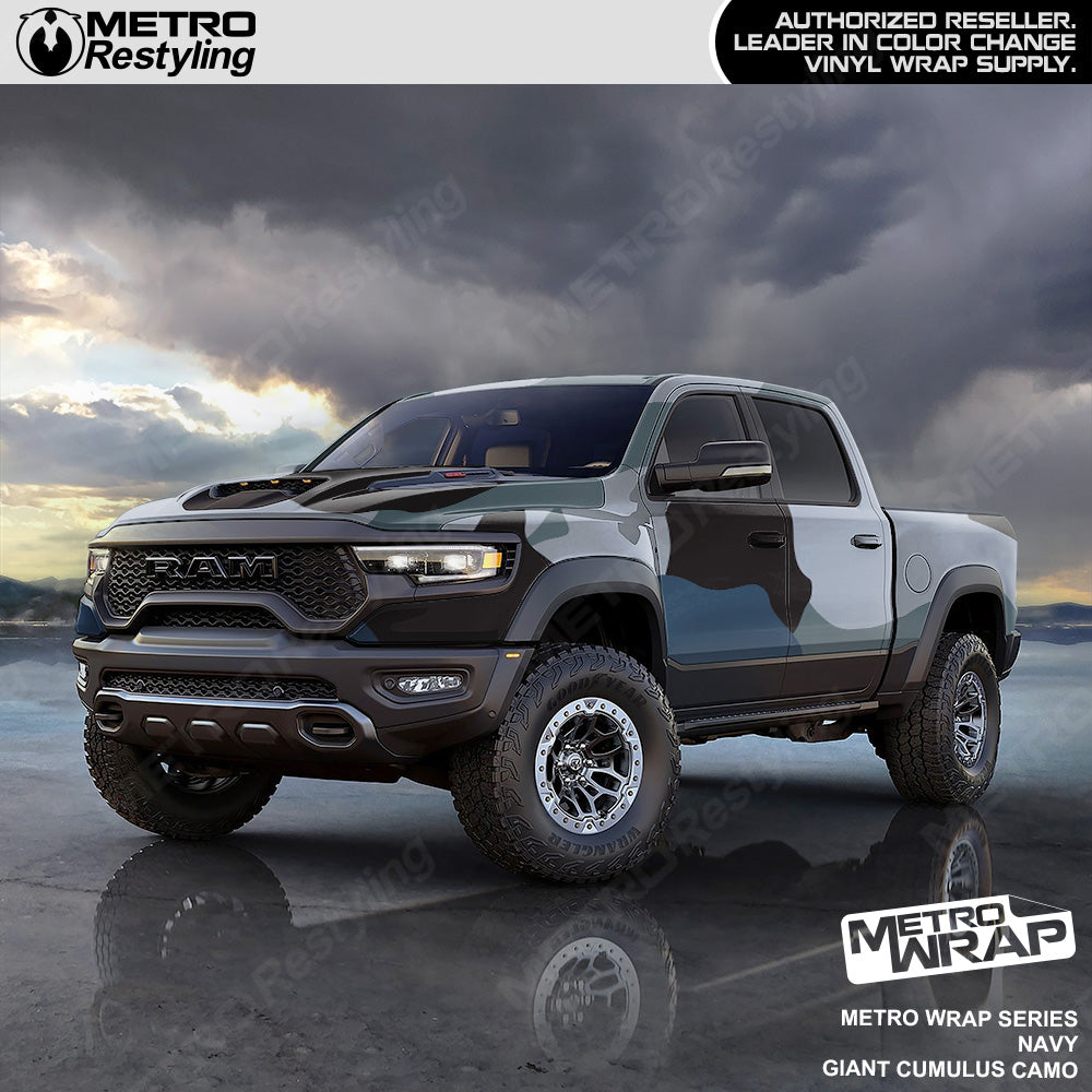 Metro Wrap Giant Cumulus Navy Camouflage Vinyl Film