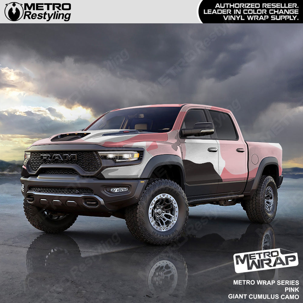 Metro Wrap Giant Cumulus Pink Camouflage Vinyl FilmMetro Wrap Giant Cumulus Pink Camouflage Vinyl Film